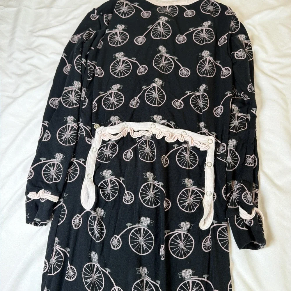 Kickee Pants Bamboo Viscose Pajama‎ One Piece Girls Bicycle Size 6 Year Kids
